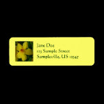 Golden Trumpet Flower Return Address Label