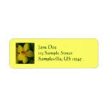 Golden Trumpet Flower Return Address Label