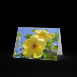 Golden Trumpet Flowers Card