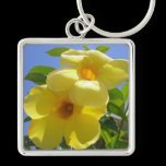 Golden Trumpet Flowers Keychain