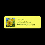 Golden Trumpet Flowers Return Address Label