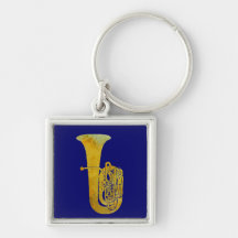 Golden Tuba Key Chain