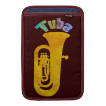 Golden Tuba Rainbow Sound Sleeves For Macbook Air