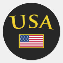 Golden USA Stickers