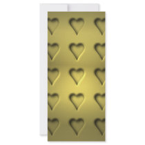 Golden Valentine Hearts Custom Rack Card