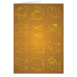 Golden Wall Zodiac Card