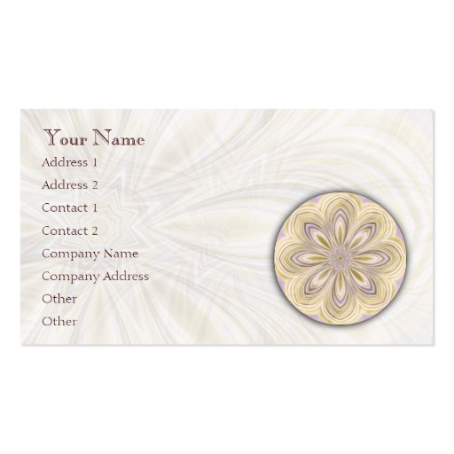 Golden Waning Mandala - Business Card