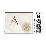 Golden Waning Mandala - Monogram Postage stamps