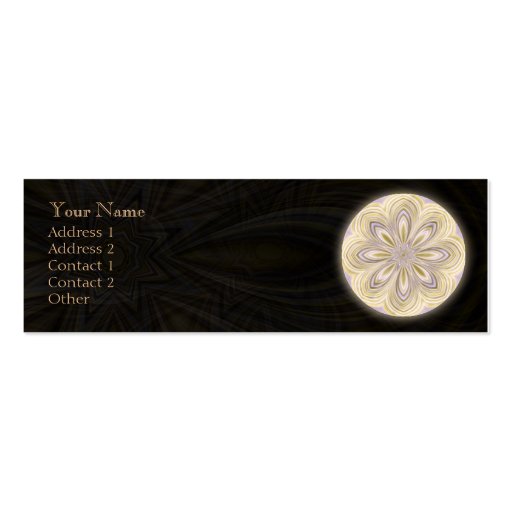 Golden Waning Mandala - Profile Business Card (front side)