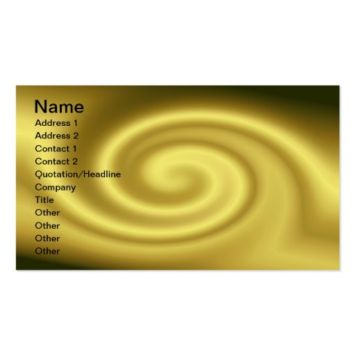 Golden Wave Business Card (front side)