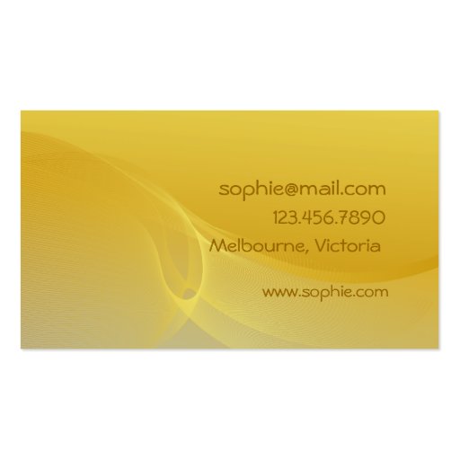 Golden wavy business card (back side)