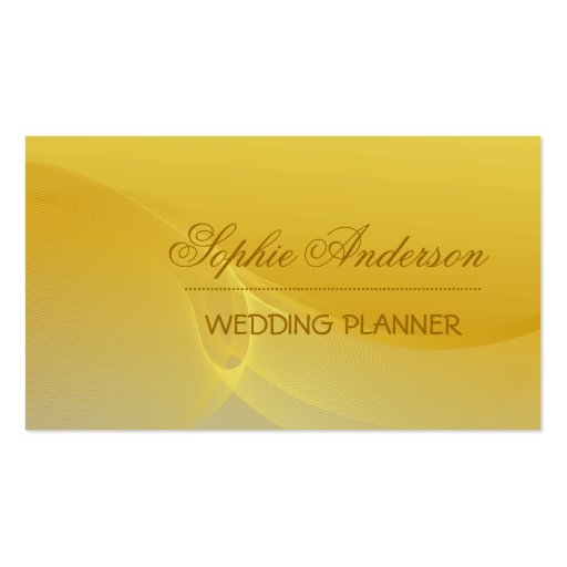 Golden wavy business card (front side)