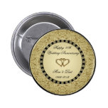 Golden Wedding Anniversary Button