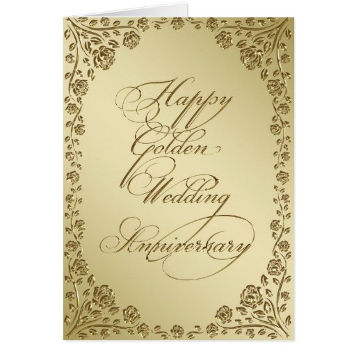 Golden Wedding Anniversary Greeting Card Zazzle