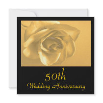 Golden Wedding Anniversary Invitation