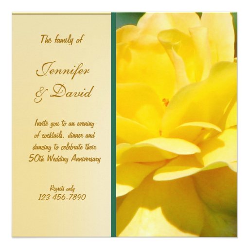 Golden Wedding Anniversary Invitation