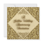 Golden Wedding Anniversary Invitation Card