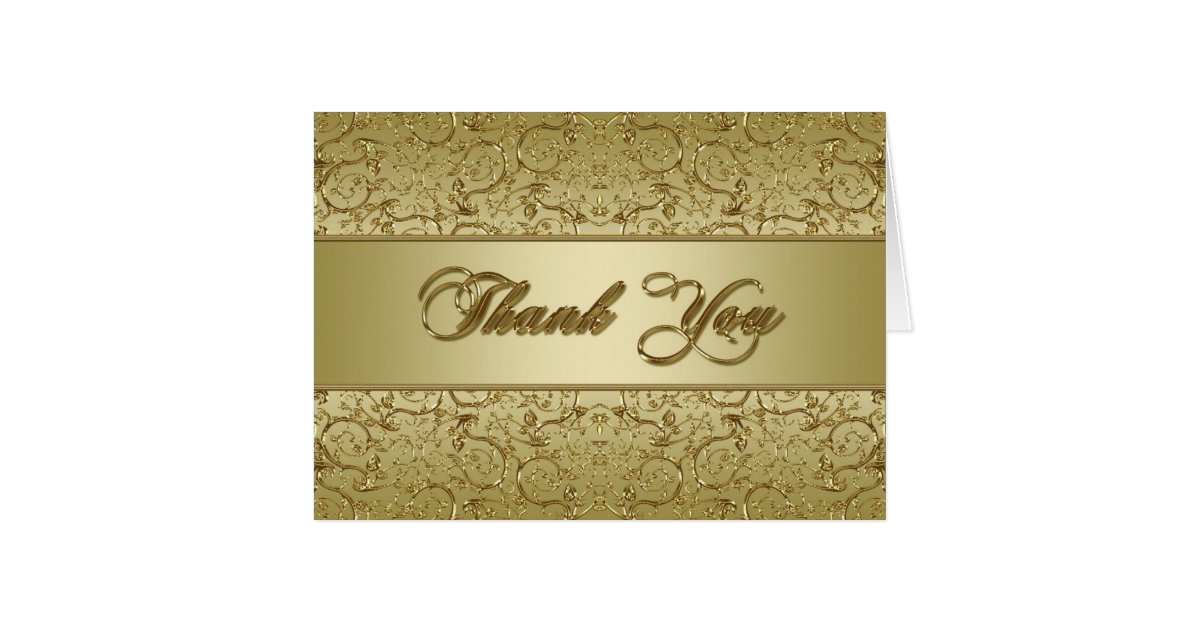 Golden Wedding Anniversary Thank You Card Zazzle