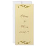 Golden Wedding Customized Rack Card