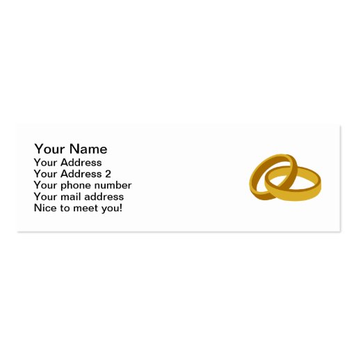 Golden Wedding rings Business Cards