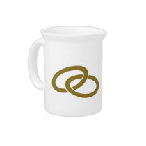 Golden Wedding rings pitchers