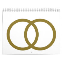Golden wedding rings wall calendars