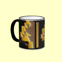 Golden Wheat Geometric Mug mugs