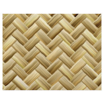Golden Wicker Basket Weave Textured Personalized Flyer