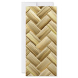 Golden Wicker Basket Weave Textured Customized Rack Card