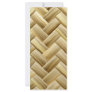 Golden Wicker Basket Weave Textured Customized Rack Card