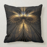 Golden Wings Throw Pillows