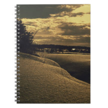 Golden winter spiral notebook