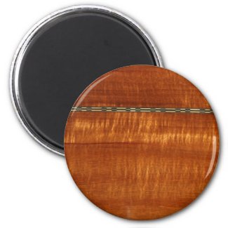 Golden wood grain with inlay background magnet