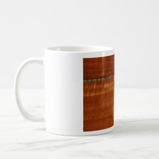 Golden wood grain with inlay background mug