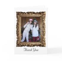 Golden Wooden Frame Photo Card