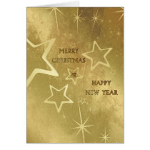 stars, sparkles, xmas, christmas, holidays, merry, happy, joyful, joy, december, winter, gold, snow, snowflakes, Card with custom graphic design