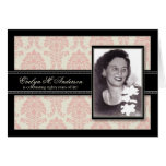 Golden Years Damask Birthday CARD Invite (pink)
