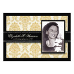 Golden Years Damask Birthday Party Invite (gold)