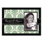 Golden Years Damask Birthday Party Invite (sage)