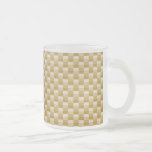 Golden Yellow Carbon Fiber Patterned Coffee Mug