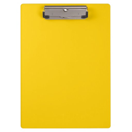 “Golden Yellow” Clipboard Zazzle