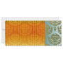 Golden yellow damask valentine gift rack card