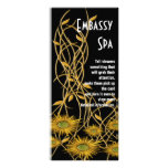 Golden Yellow Grunge Flower &amp; Vine Customized Rack Card