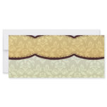Golden Yellow paisley pattern Rack Card Template