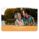 Golden Yellow SAVE THE DATE Photo Magnets magnets