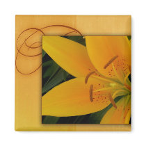 Golden yellow tiger lily for fall magnets by perfectpostage Golden yellow tiger lily for fall magnets
