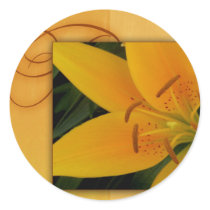 Golden yellow tiger lily for fall stickers by perfectpostage Golden yellow tiger lily for fall stickers