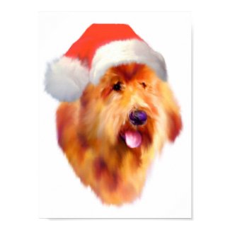 Goldendoodle Christmas Poster Print print