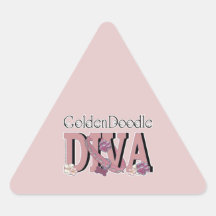 GoldenDoodle DIVA Triangle Sticker