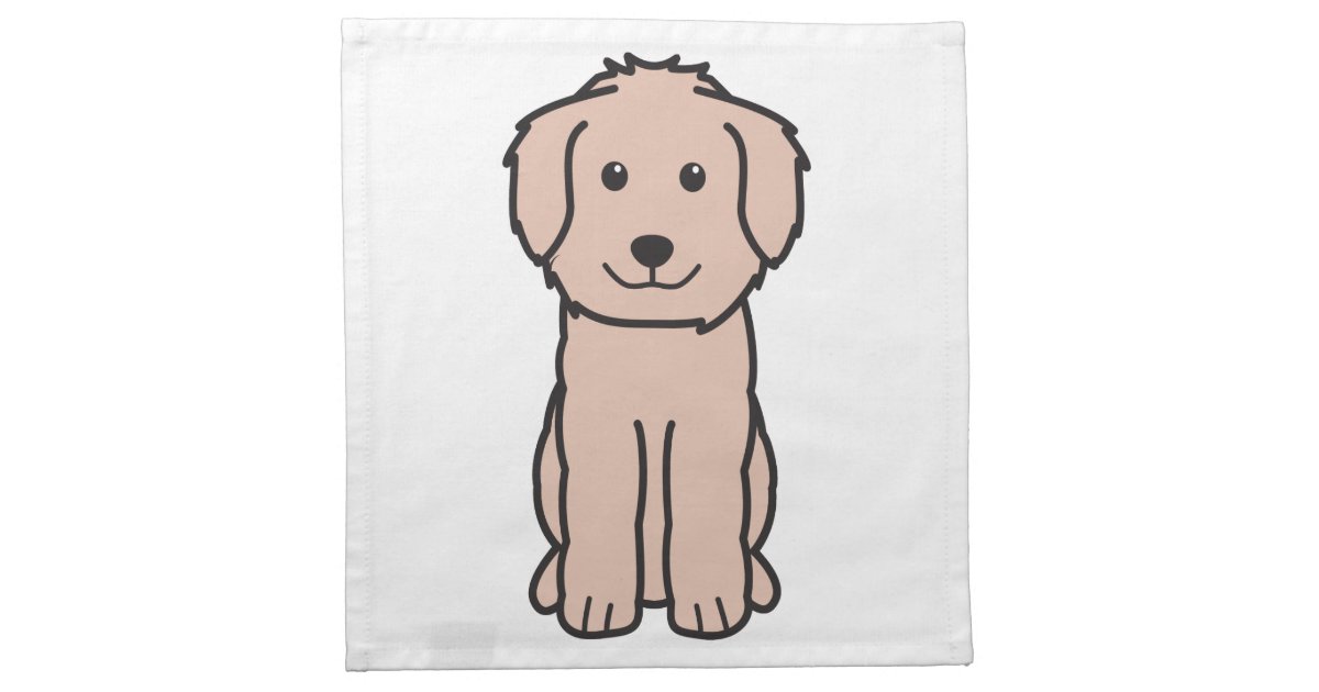 Goldendoodle Dog Cartoon Napkin Zazzle